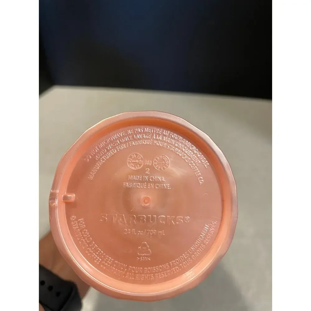 Pink Starbucks cold cup tumbler with straw reusable cup 2021 summer edition new